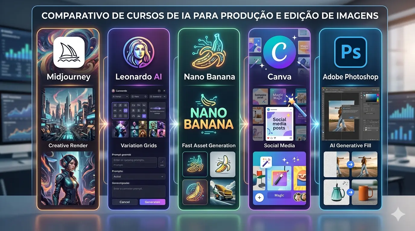 Melhores cursos de IA para geração e edição de Imagens