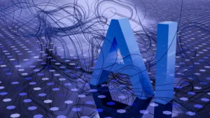 Representação visual de inteligência artificial com conexões neurais digitais brilhantes, simbolizando o uso do ChatGPT para automação e criação de campanhas de marketing digital